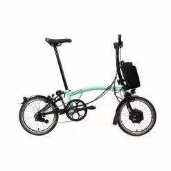 Brompton Electric C Line Explore Mid Handlebar-Turkish Green