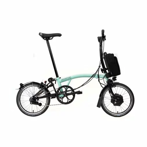 Brompton Electric C Line Explore Mid Handlebar-Turkish Green 1 Brompton Electric C Line Explore Mid Handlebar-Turkish Green