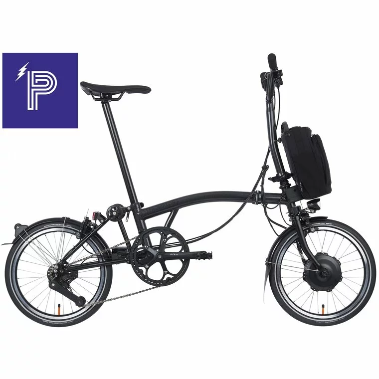 Brompton Electric P Line Urban Mid Handlebar-Midnight Black 1 Brompton Electric P Line Urban Mid Handlebar-Midnight Black