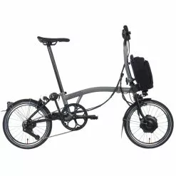Brompton Electric P Line Urban Mid Handlebar-Storm Grey