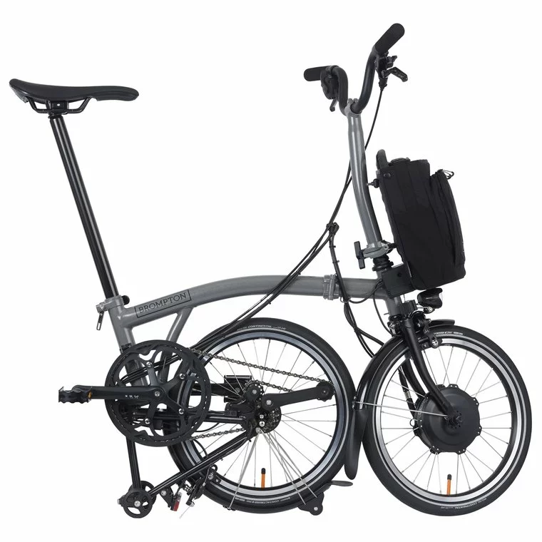 Brompton Electric P Line Urban Mid Handlebar-Storm Grey 5 Brompton Electric P Line Urban Mid Handlebar-Storm Grey - Image 5