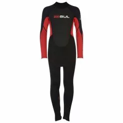 Gul Contour Wetsuit Full Length Junior Boys-Black/Red