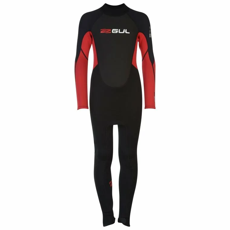 Gul Contour Wetsuit Full Length Junior Boys-Black/Red 1 Gul Contour Wetsuit Full Length Junior Boys-Black/Red