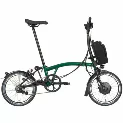 Brompton Electric C Line Explore Mid Handlebar-Racing Green