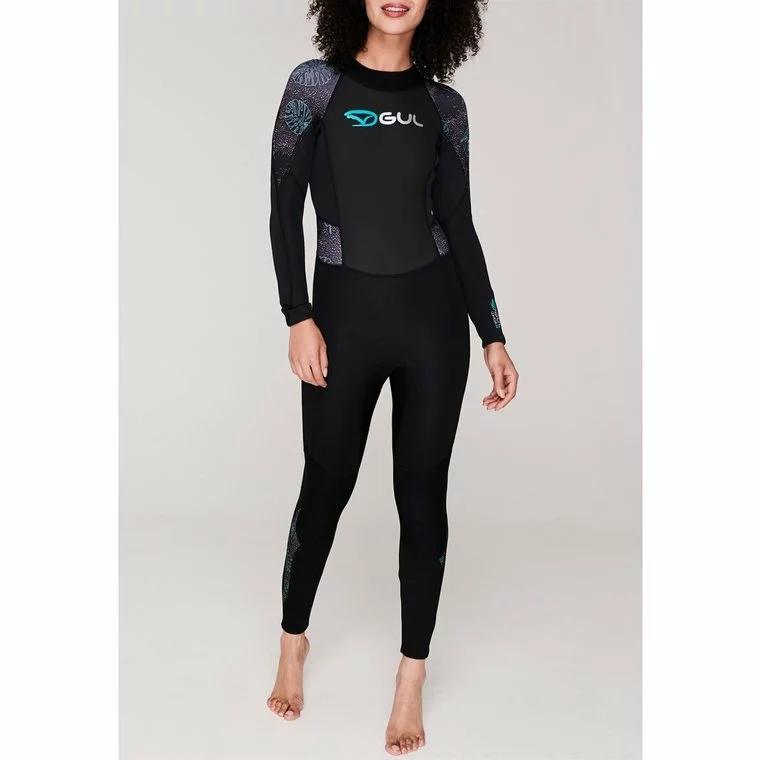 GUL Core 3/2mm Full Wetsuit Womens-Black/Print 2 GUL Core 3/2mm Full Wetsuit Womens-Black/Print - Image 2