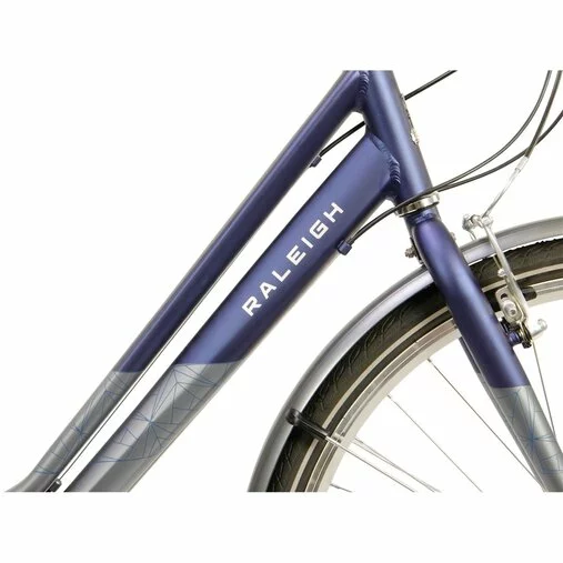 Raleigh Pioneer Tour Low Step Hybrid Bike-Blue/Silver 22 3 Raleigh Pioneer Tour Low Step Hybrid Bike-Blue/Silver 22 - Image 3