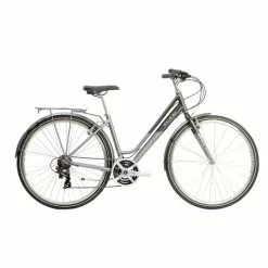 Raleigh Pioneer Low Step Hybrid Bike-Black/Silver 22