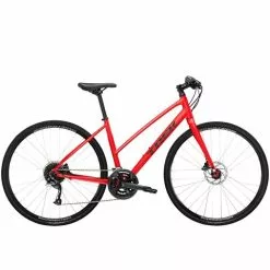 Trek FX 2 Disc Womens 2022 Hybrid Bike-Satin Viper Red