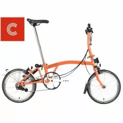 Brompton C Line Explore Low Handlebar-Fire Coral