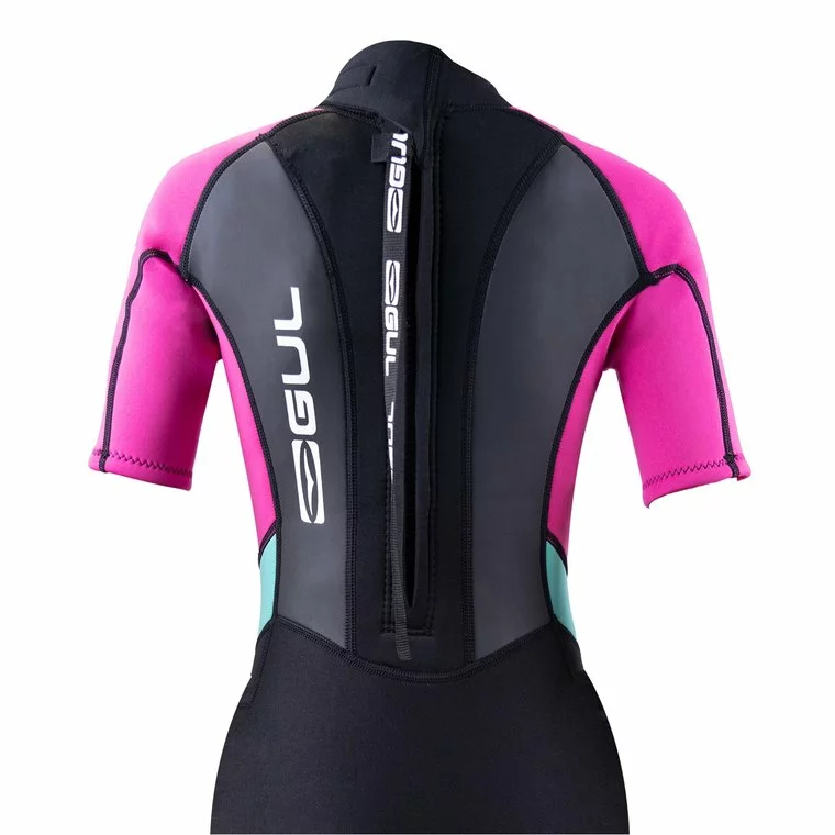 GUL Contour 3/2mm Shorty Flatlock Wetsuit Juniors-Black/Berry 5 GUL Contour 3/2mm Shorty Flatlock Wetsuit Juniors-Black/Berry - Image 5