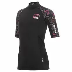GUL Short Sleeve Girls Rash Vest-Black/Print -Bikes Sales Shop 973951 3